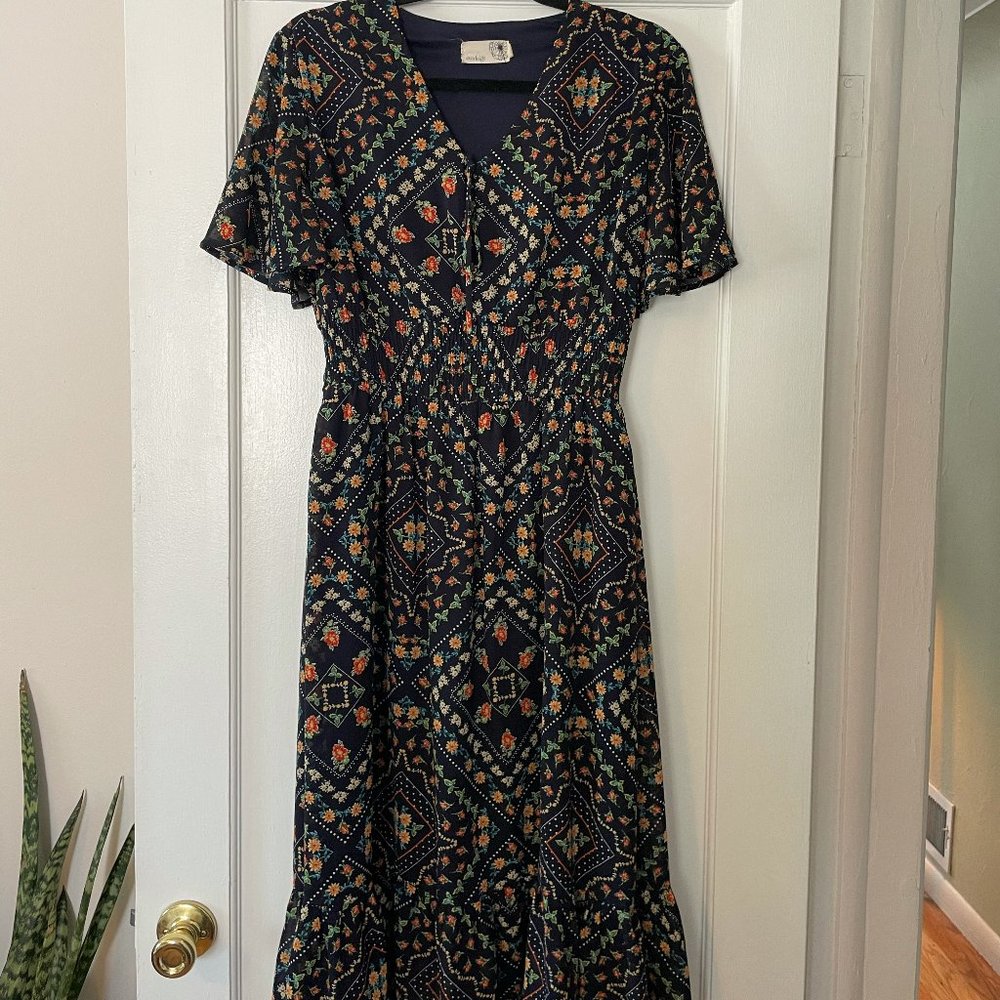 Everleigh Boho Floral Sundress with Butterfly Sleeves